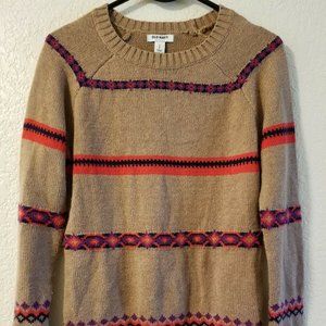 Old Navy Brown Long Sweater Crew Neck